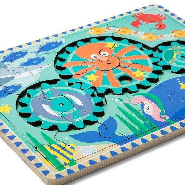 Melissa and Doug - Underwater Wooden Gear Puzzle - (31003)