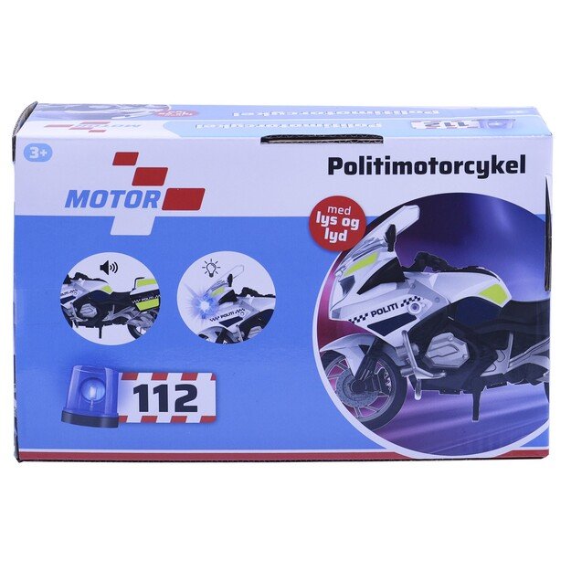 Motor 112 - Police motorcycle w. light & sound (18 cm) (I-1600007)