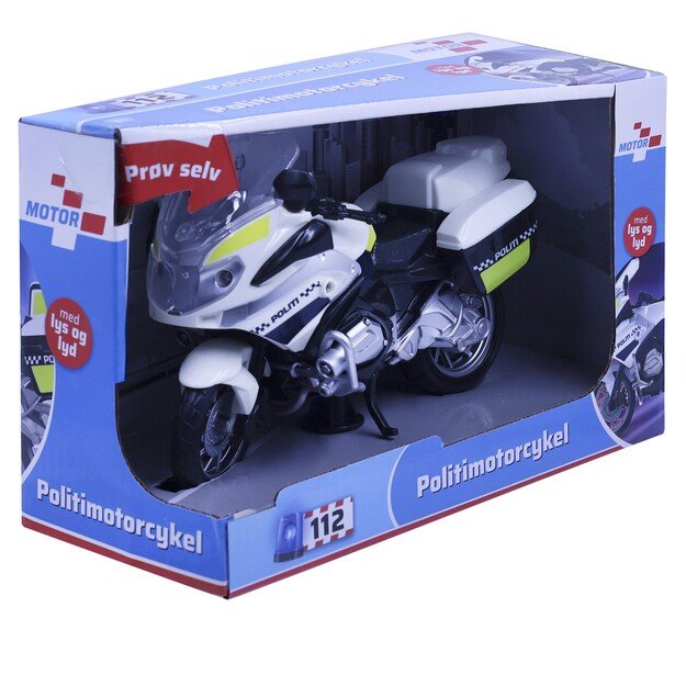 Motor 112 - Police motorcycle w. light & sound (18 cm) (I-1600007)