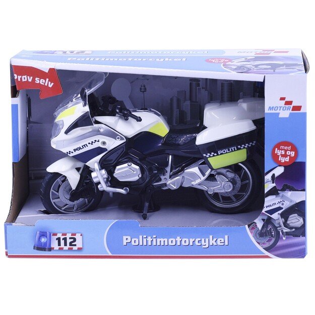 Motor 112 - Police motorcycle w. light & sound (18 cm) (I-1600007)