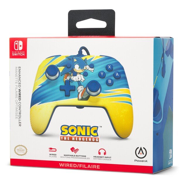 PowerA Enhanced Wired Controller for Nintendo Switch - Sonic Boost