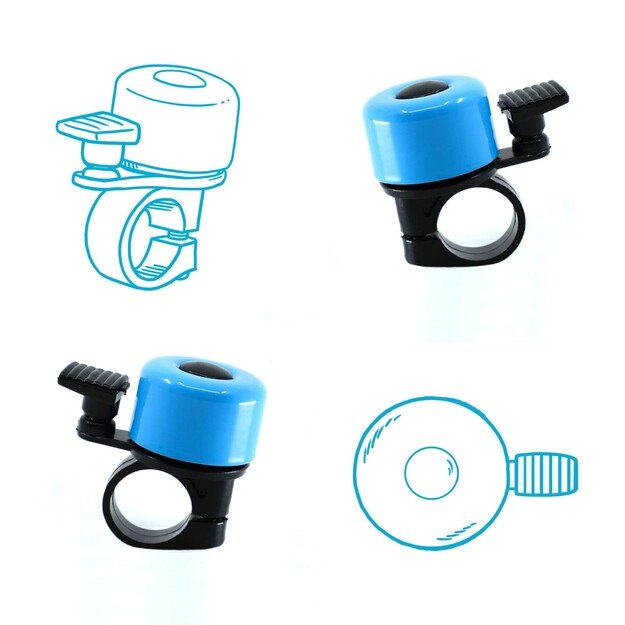 Crazy Safety - Blue Bicycle Bell for Kids and Adults - Blue - Unisize