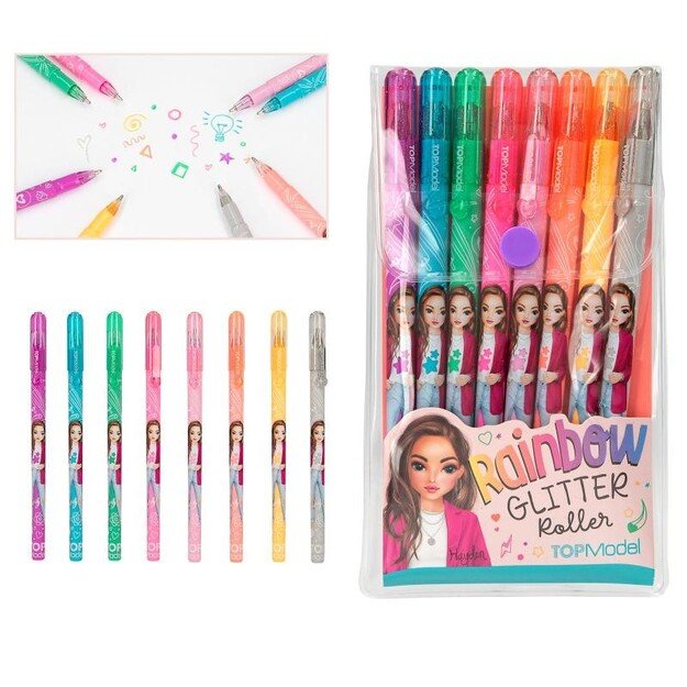 TOPModel - Glitter Gelpen set w/8 colour (0412192)