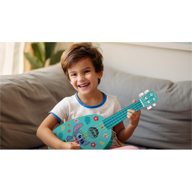 Lexibook - Stitch Wooden Ukulele with nylon cords (21')' (K230D)