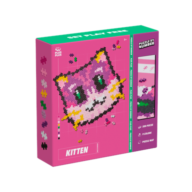 Plus-Plus Puzzle By Number Kitten 500pcs (3960)