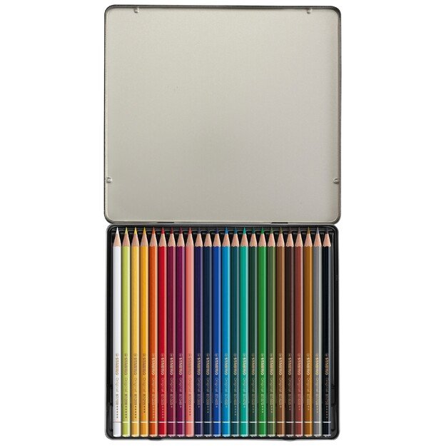 Stabilo - STABILO ORIGINAL Colouring Pencils - Metal box with 24 colours (204204)