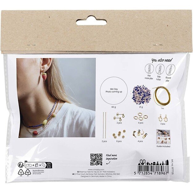 Mini Craft Kit - Jewellery - Necklace & Earrings - Royal Blue (977725)