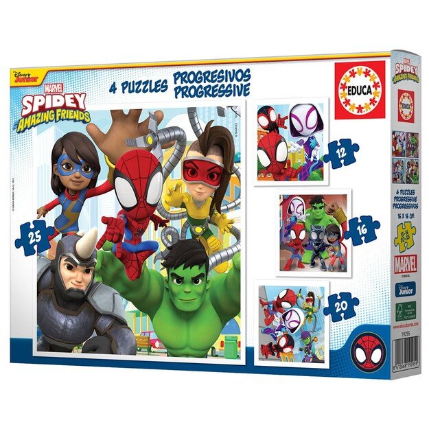 Educa - Puzzle - 12-16-20-25 - Spidey&Amazing Friends (80-19295)