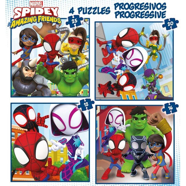 Educa - Puzzle - 12-16-20-25 - Spidey&Amazing Friends (80-19295)