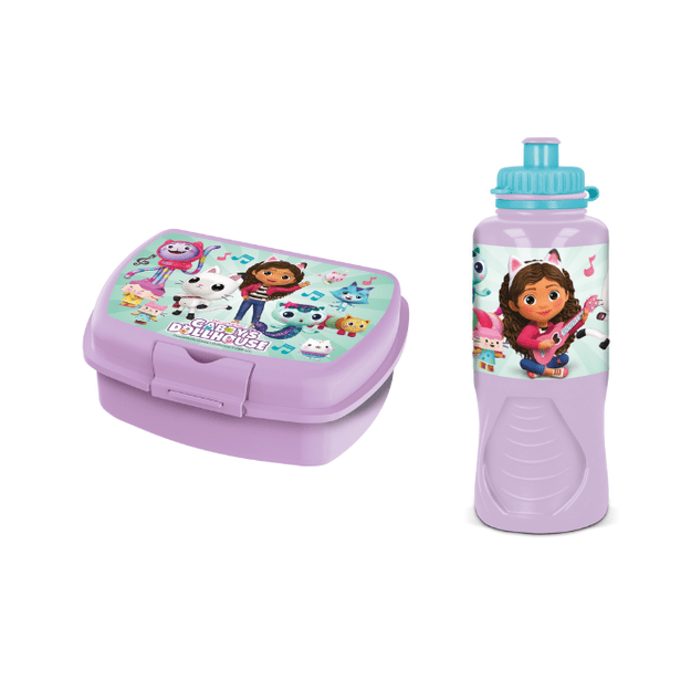 Stor - Urban sandwich box + Sports Water Bottle - Gabby's Dollhouse