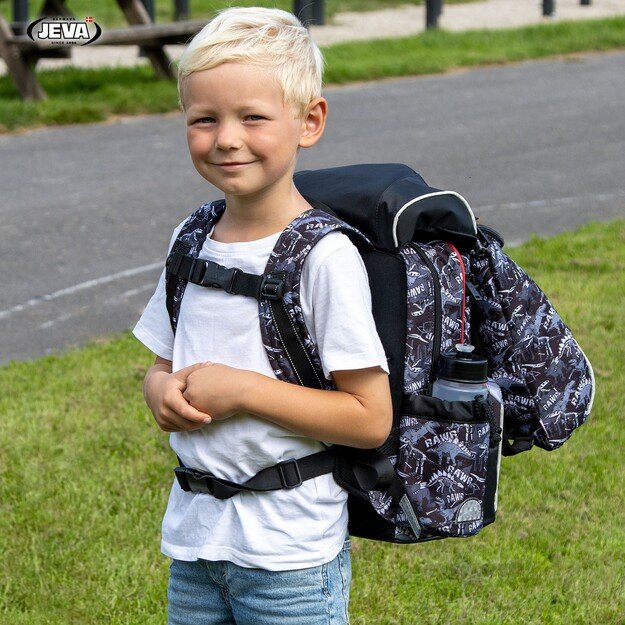 JEVA - Schoolbag (16 + 8 L) - Beginners - Dinosaur Robot (313-61)