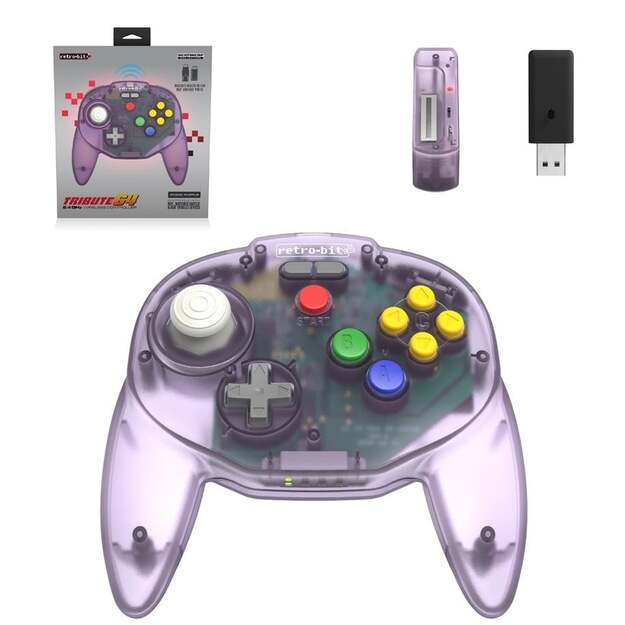 Retro-Bit N64 Tribute 2.4G Wireless - Atomic Purple