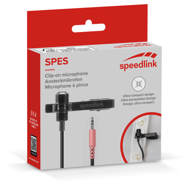 Speedlink - SPES Clip-On Microphone, black