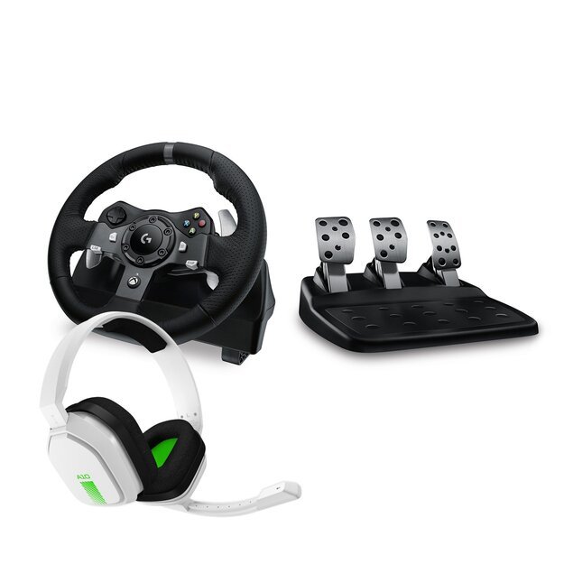 Logitech - G920 Driving Force Racing Wheel incl Astro A10 Gaming Headset Bundle