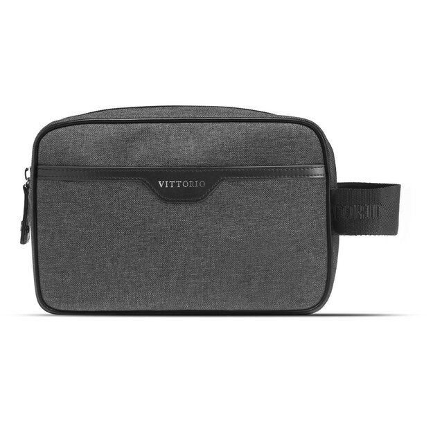 Vittorio - Washbag 100% Recycled Plastic - Grey