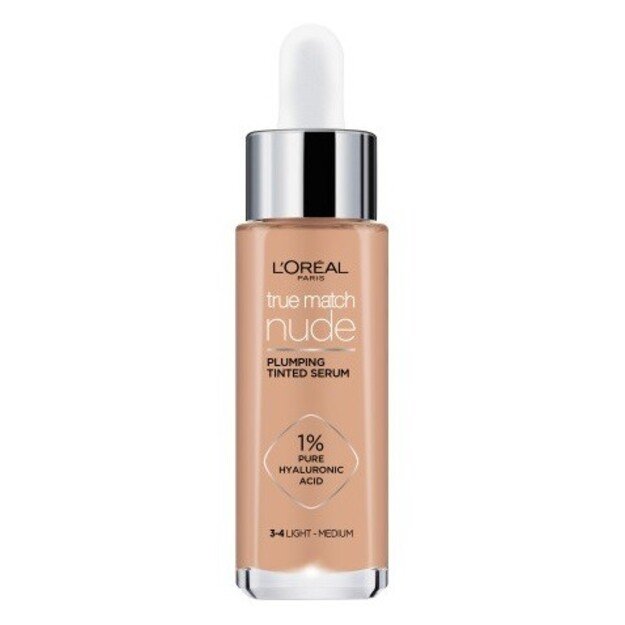 L'Oréal - True Match Nude Plumping Tinted Serum - Light-Medium 3-4