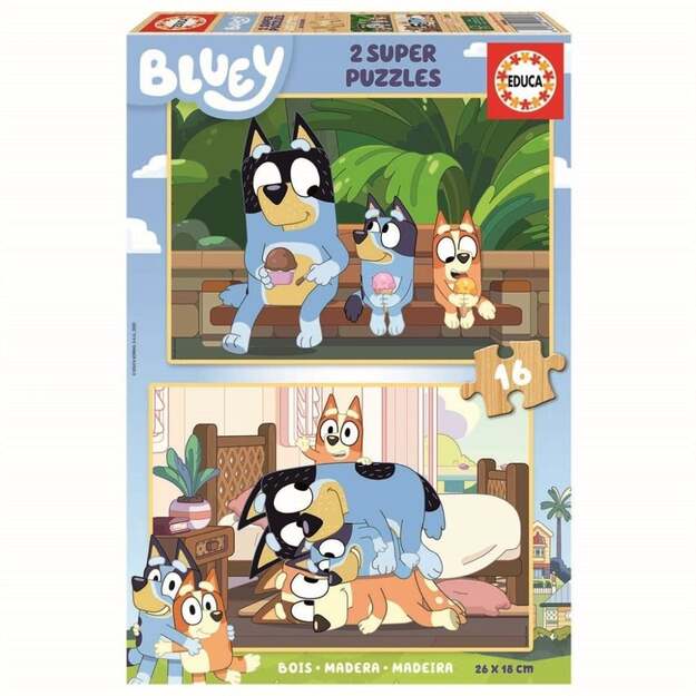 Educa - 2x16p Bluey 2 Puzzles (80-19406)