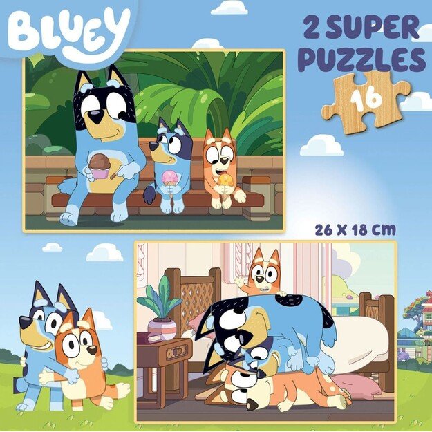 Educa - 2x16p Bluey 2 Puzzles (80-19406)