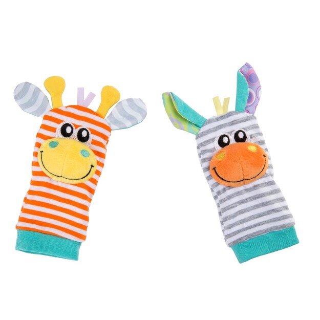 Playgro - Wrist Rattle and Foot Fingers - Jungle Friends Gift Pack (10188405)