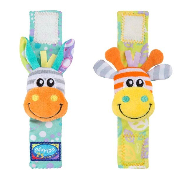 Playgro - Wrist Rattle and Foot Fingers - Jungle Friends Gift Pack (10188405)