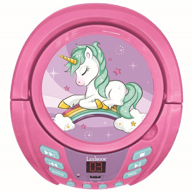 Lexibook - Unicorn Bluetooth Portable CD player (RCD109UNI)