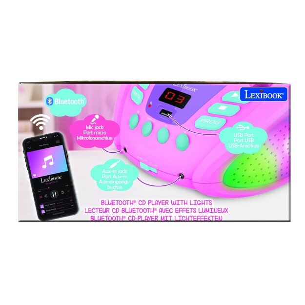 Lexibook - Unicorn Bluetooth Portable CD player (RCD109UNI)