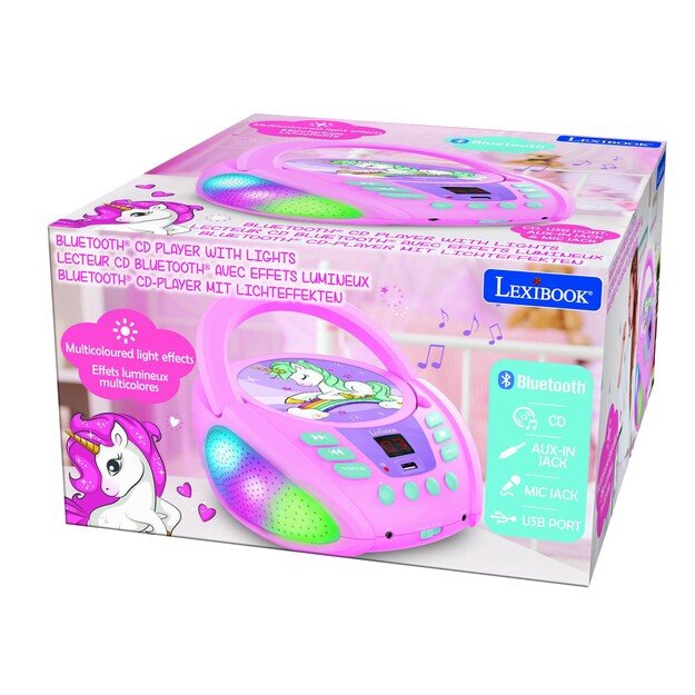 Lexibook - Unicorn Bluetooth Portable CD player (RCD109UNI)