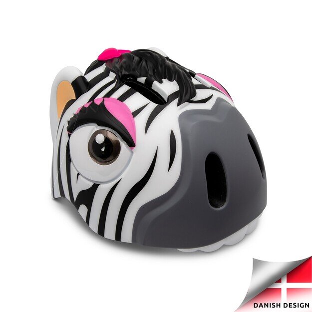 Crazy Safety - Zebra Bicycle Helmet - Black/White (100901-01-01)