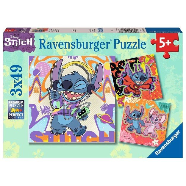 Ravensburger - Puzzle Disney Stitch 3x49p