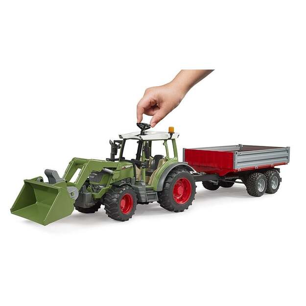 Bruder - Fendt Vario 211 with frontloader and tipping trailer (02182)