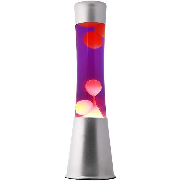 iTotal - Lava Lamp 40 cm - Silver Base, Purple Liquid and Yellow Wax (XL1793)