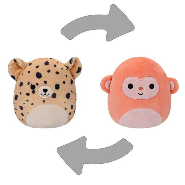 Squishmallows - Flip A Mallow 13 cm P17 - Lexie The Cheetah/Elton The Monkey