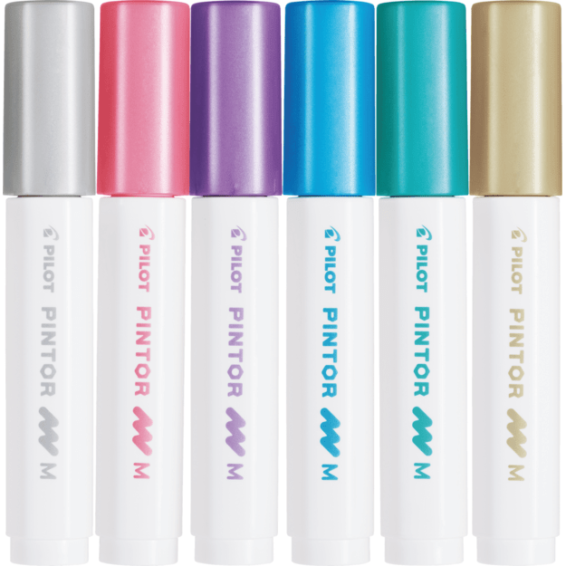 Pilot - Pintor Marker Medium Metal Mix 6 colors (Medium Tip)