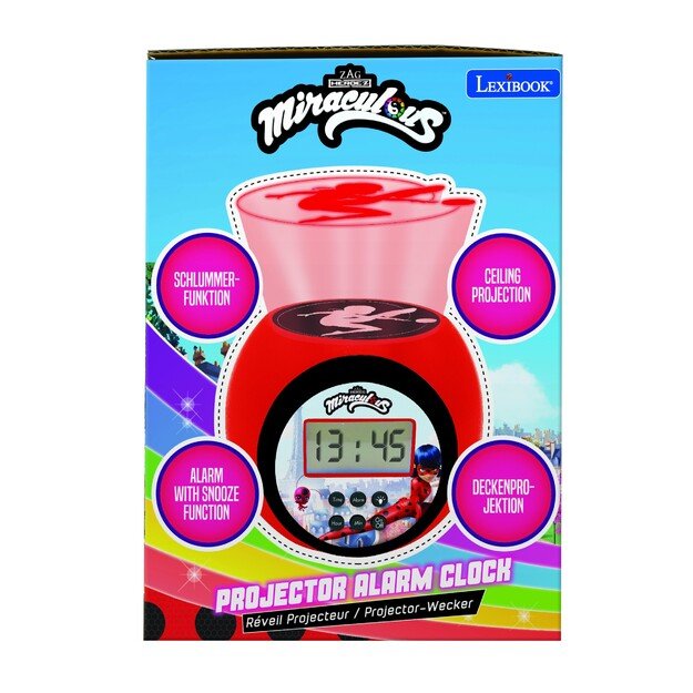 Lexibook - Miraculous Projector Alarm Clock with Timer (RL977MI) 2
