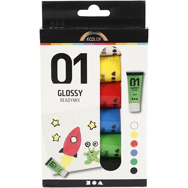 A-Color - Acrylic Paint - Glossy (6 x 20 ml) 2