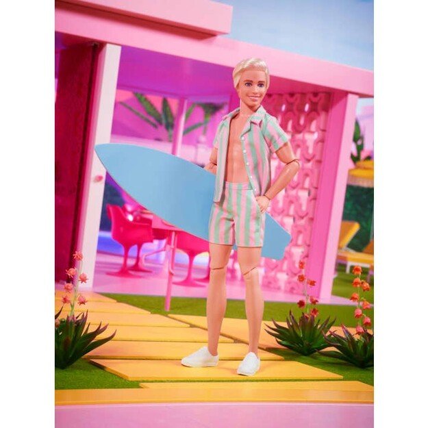 Barbie - Movie Beaching Ken with Surf Board (HPJ97)