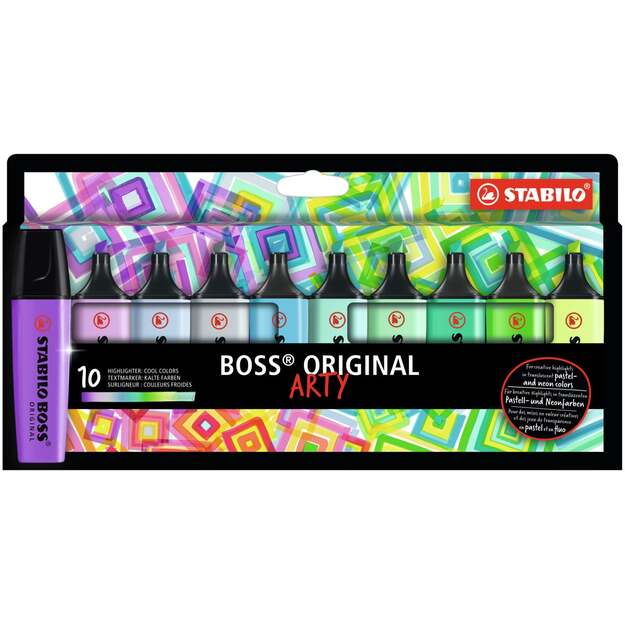 Stabilo - Highlighter Boss Original Arty - Cool Colors (10 pcs) (200992)