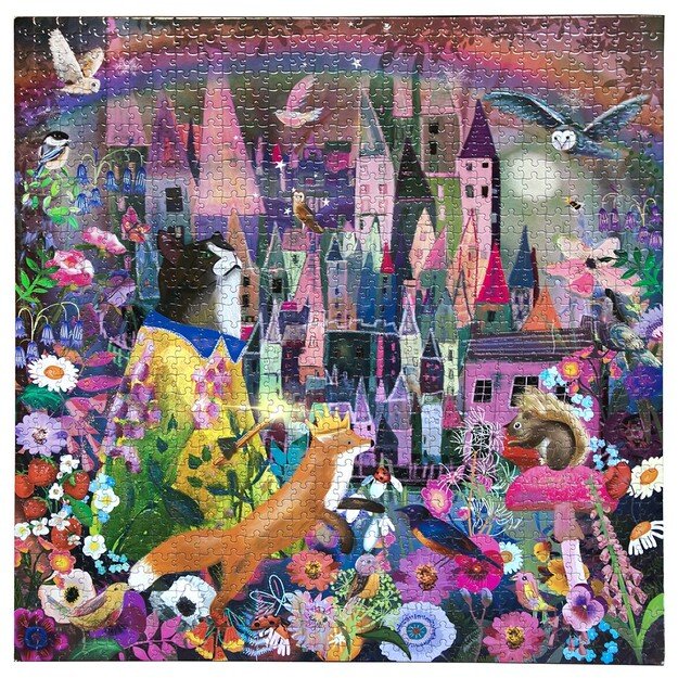 eeBoo - Puzzle 1000 pcs - Cat and Castle - (EPZTCAC)