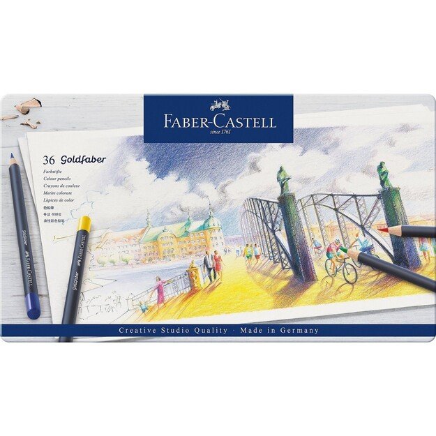 Faber-Castell - Goldfaber colour pencil, tin of 36 (114736)