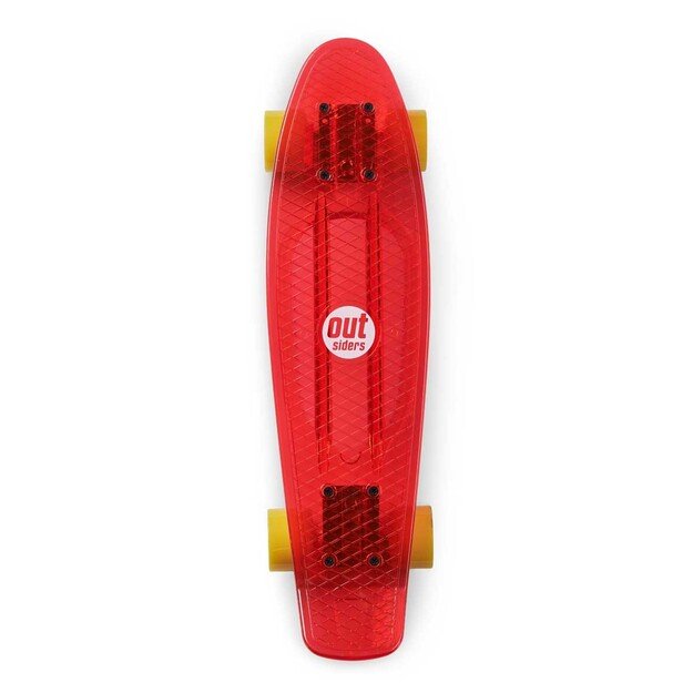 Outsiders - Transparent Retro Skateboard Red