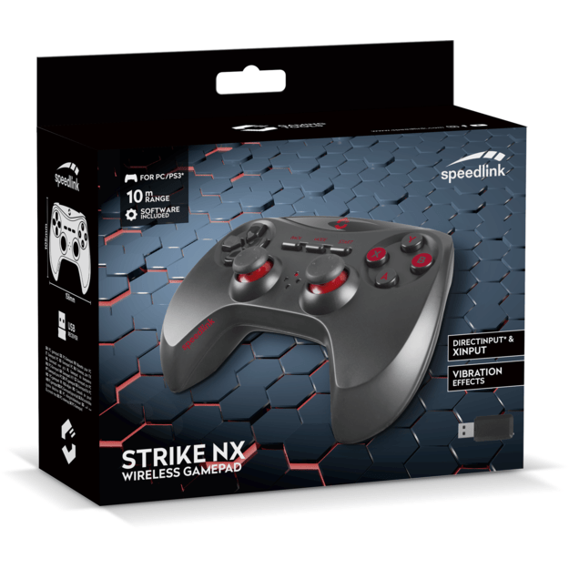 Speedlink - STRIKE NX Wireless Gamepad - for PC & PS3, black