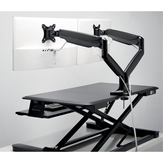 Kensington - OneTouch SmartFit Monitor arm dual - Black