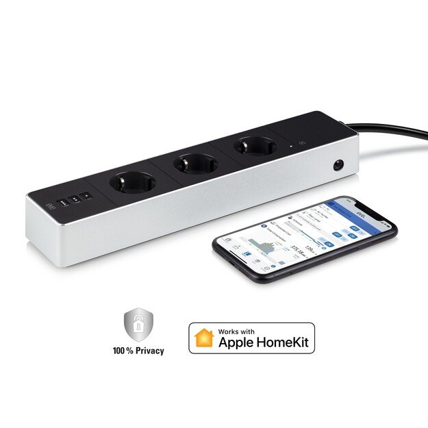 Eve Energy Strip - Smart Triple Outlet & Power Meter with Apple HomeKit technology