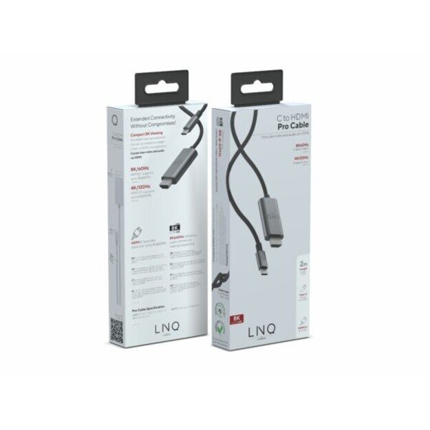 LINQ - 8K/60Hz PRO Cable USB-C HDMI -2m