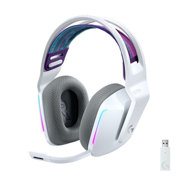 Logitech - G733 LIGHTSPEED Headset - WHITE - 2.4GHZ