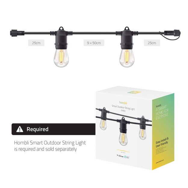 Hombli - Smart Outdoor Light String Extension (5m)