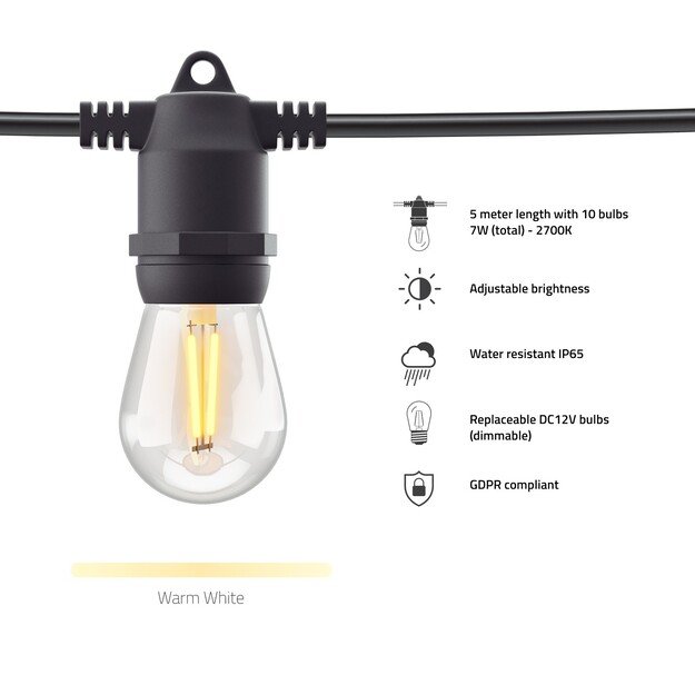 Hombli - Smart Outdoor Light String Extension (5m)