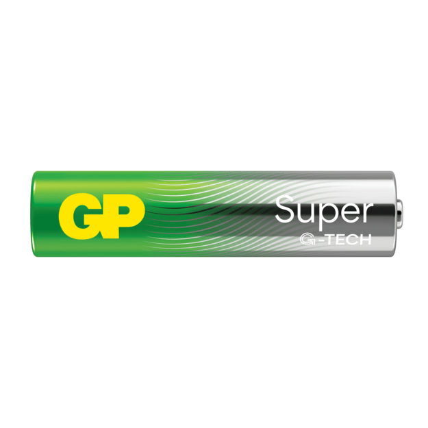 GP - Super Alkaline AAA Batteries, 24A/LR03, 1.5V, 12-Pack