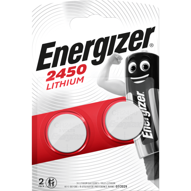 Energizer - Batteri 2 x CR2450 Li 620 mAh (2-pack)