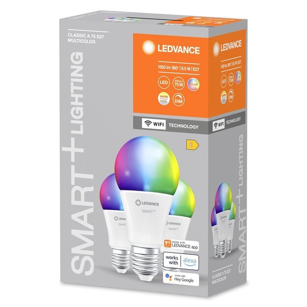 LEDVANCE SMART+ standard 806lm 9WRGBW (60W) mat E27 WiFi - S